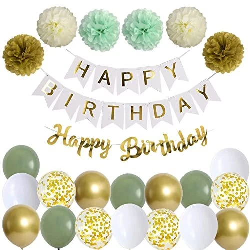 Decorazioni per feste di compleanno per uomini in nero e oro Decorazioni per feste di compleanno per uomini in nero e oro